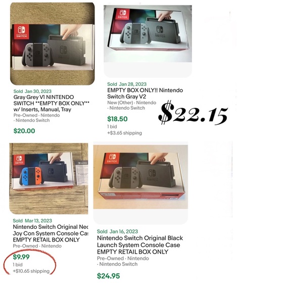 BOX ONLY EMPTY Nintendo Switch With instructions & wrappings for regifti… - Picture 9 of 9